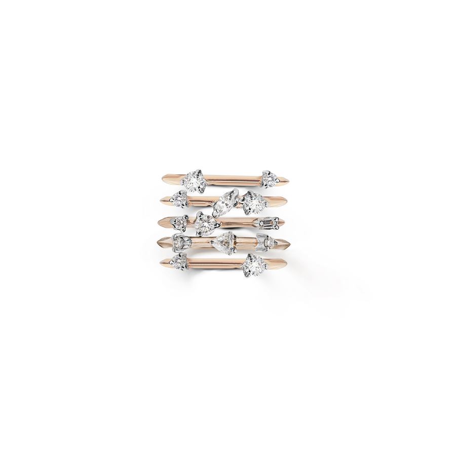 Set di 5 di anelli 'Balance' oro rosa BALANCE | SET 5 ANAU9R CT 0,78